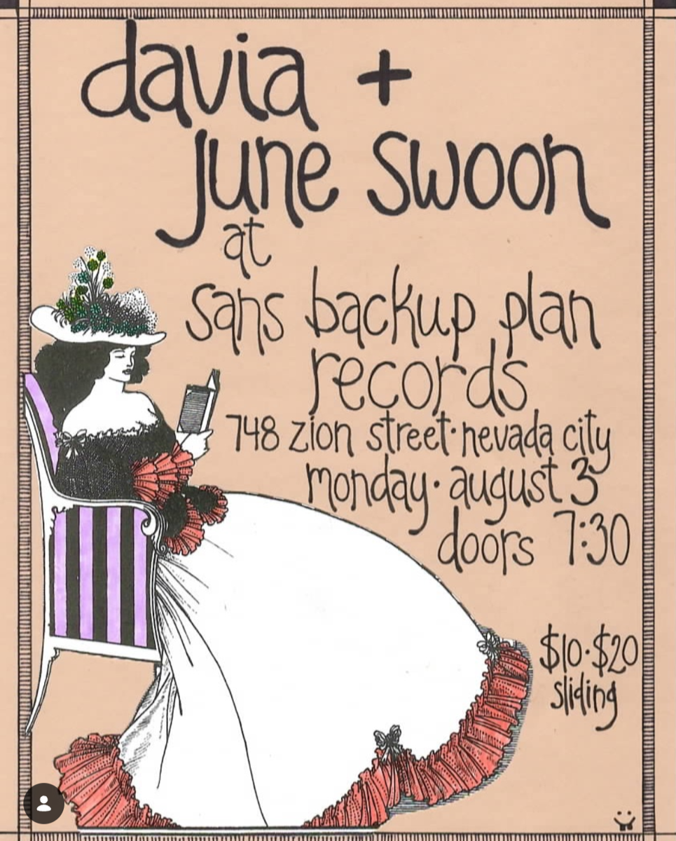 Flyer for Davia and June Swoon